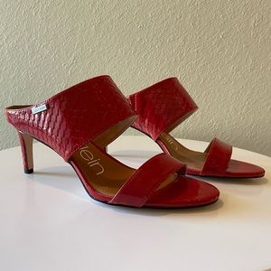 Red Calvin Klein Heels